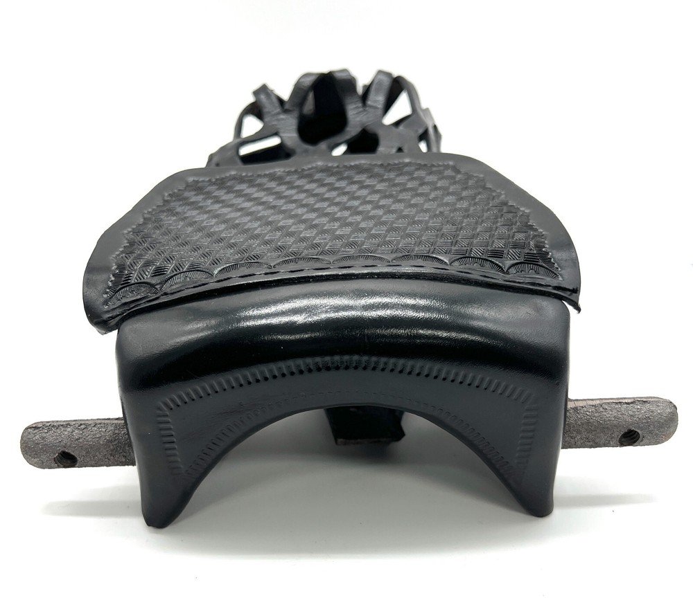 6pcs BLACK Genuine Leather Pool Table Pockets Mosaic Pattern