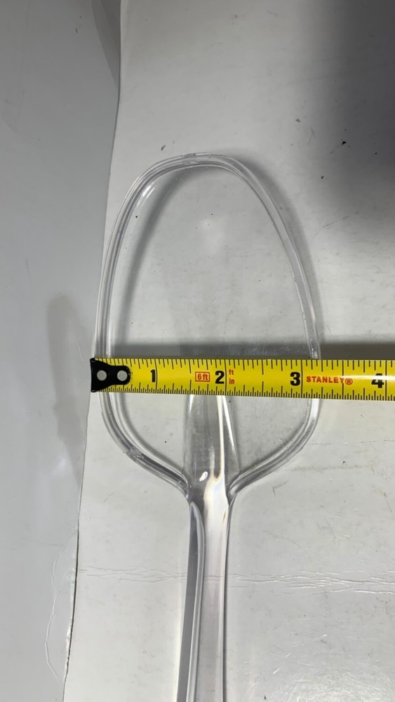 Clear Plastic Spatula for Mixing whatever has edge around edge