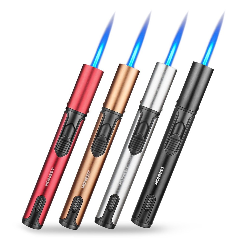 2 Pack Butane Torch Lighter Refillable Pen Lighter Adjustable Jet Flame Butane