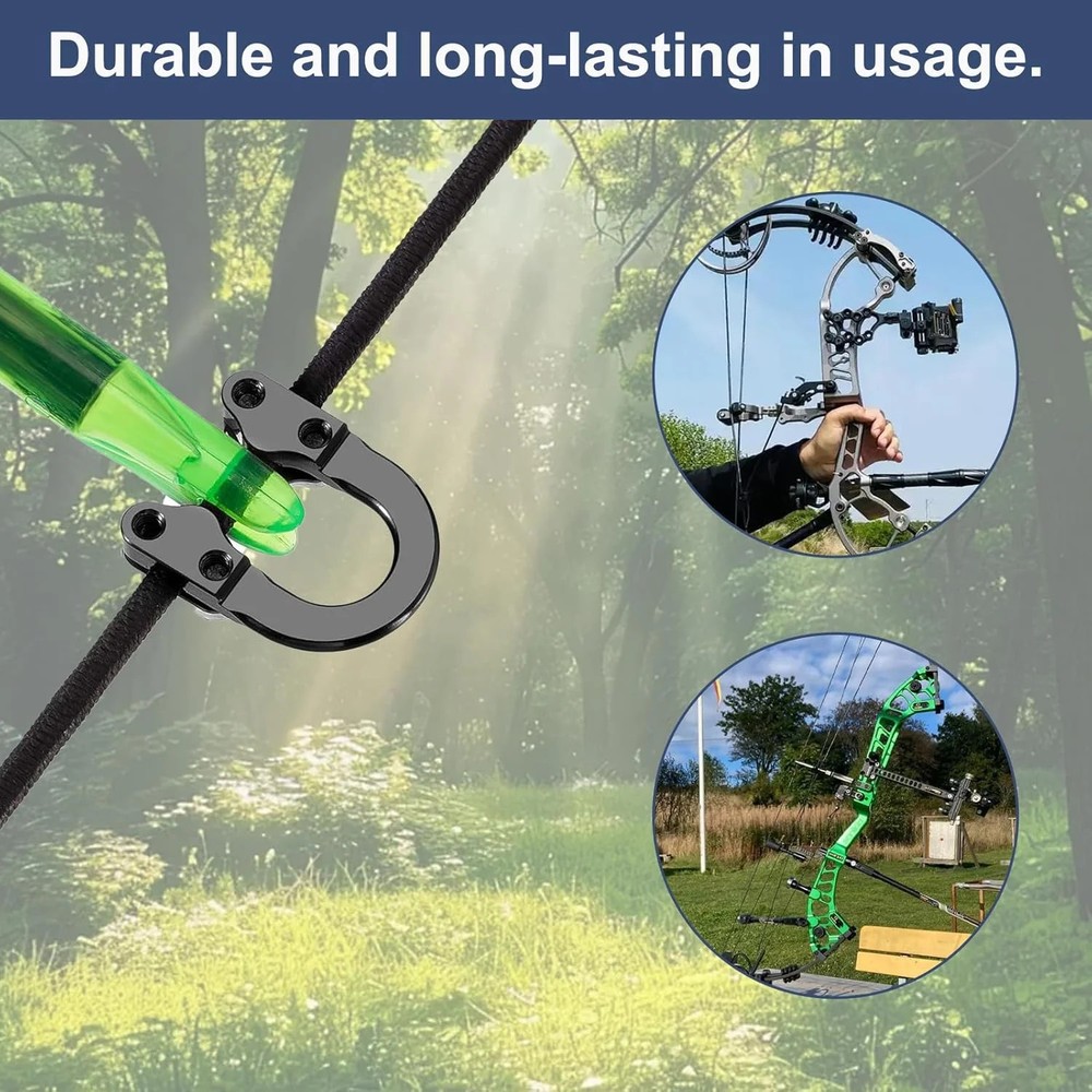 Archery D Loop 2 Set Metal U Nock Bow Release Aid Compound Hunting