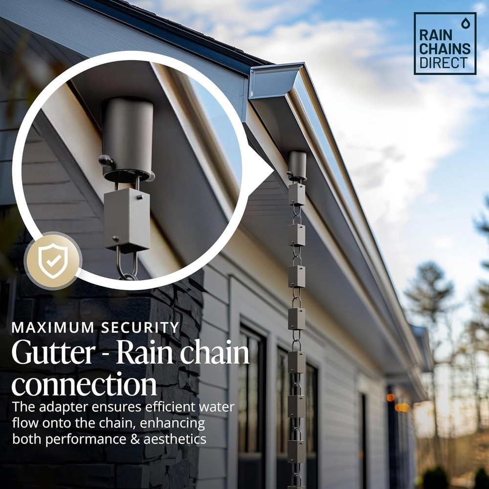 Rain Chain Gutter Installer (Black) By Rain Chains Direct