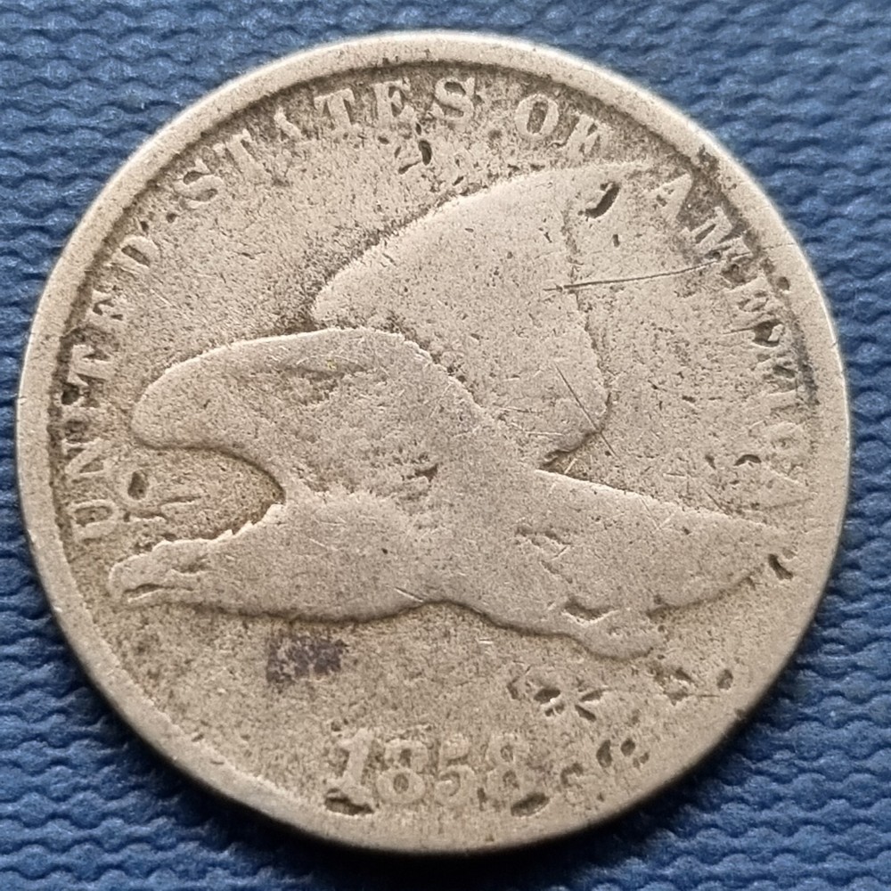 1858 Flying Eagle Cent 1c Circulated #68490