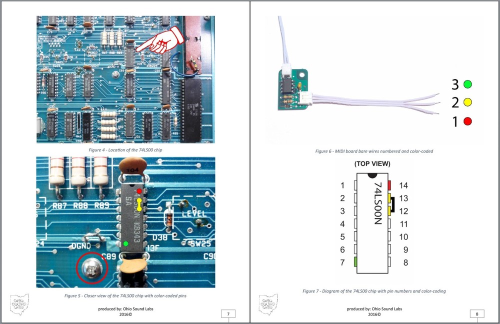 NEW MIDI IN mod kit for EMU E-mu Drumulator Drum Machine DIY Modification