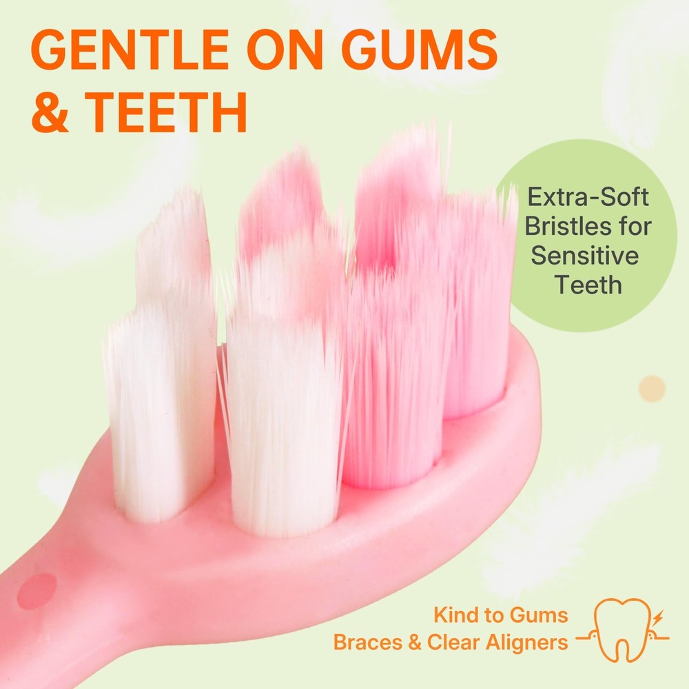 24-Pack Pre-Pasted Mini Travel Toothbrushes, Individually Wrapped Value Pack,...