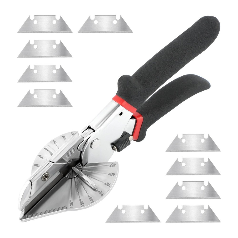 Multi Angle Miter Shear Cutter Hand Tool 45-135 Degree Adjustable Angle Shears