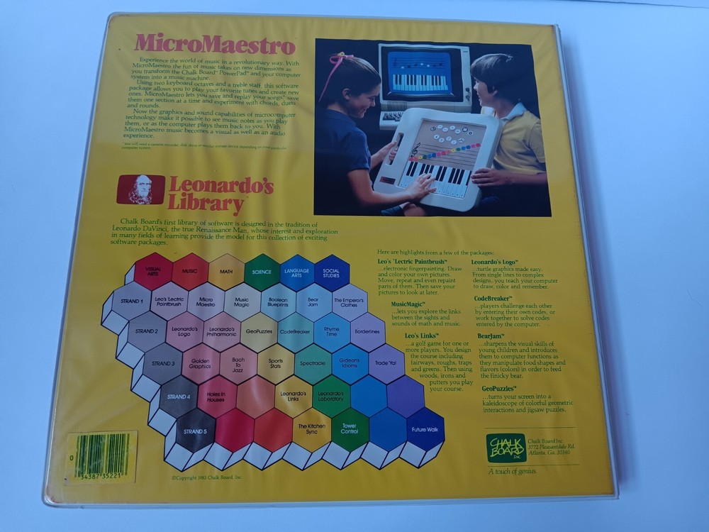 MicroMaestro for Commodore 64 Chalk Board Music Computer Game Tested/Works