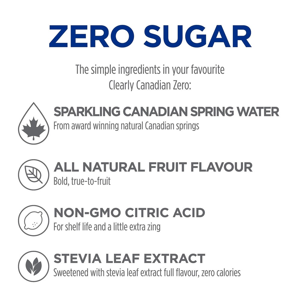 Clearly Canadian Zero Sugar Forest Blackberry Sparkling Water Beverage, Zero ...