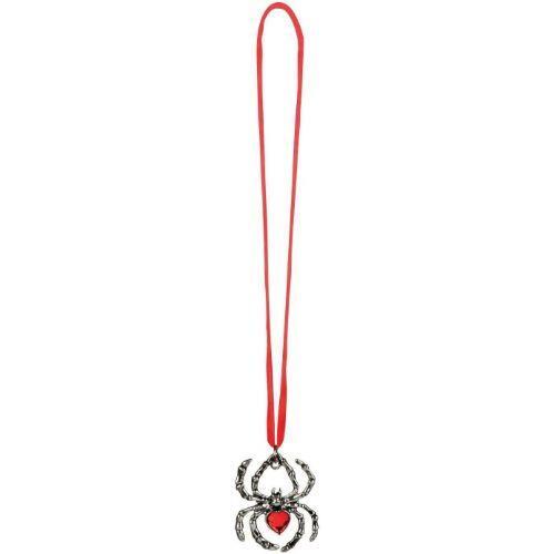 Boland Ruby Spider Necklace Halloween Fancy Dress