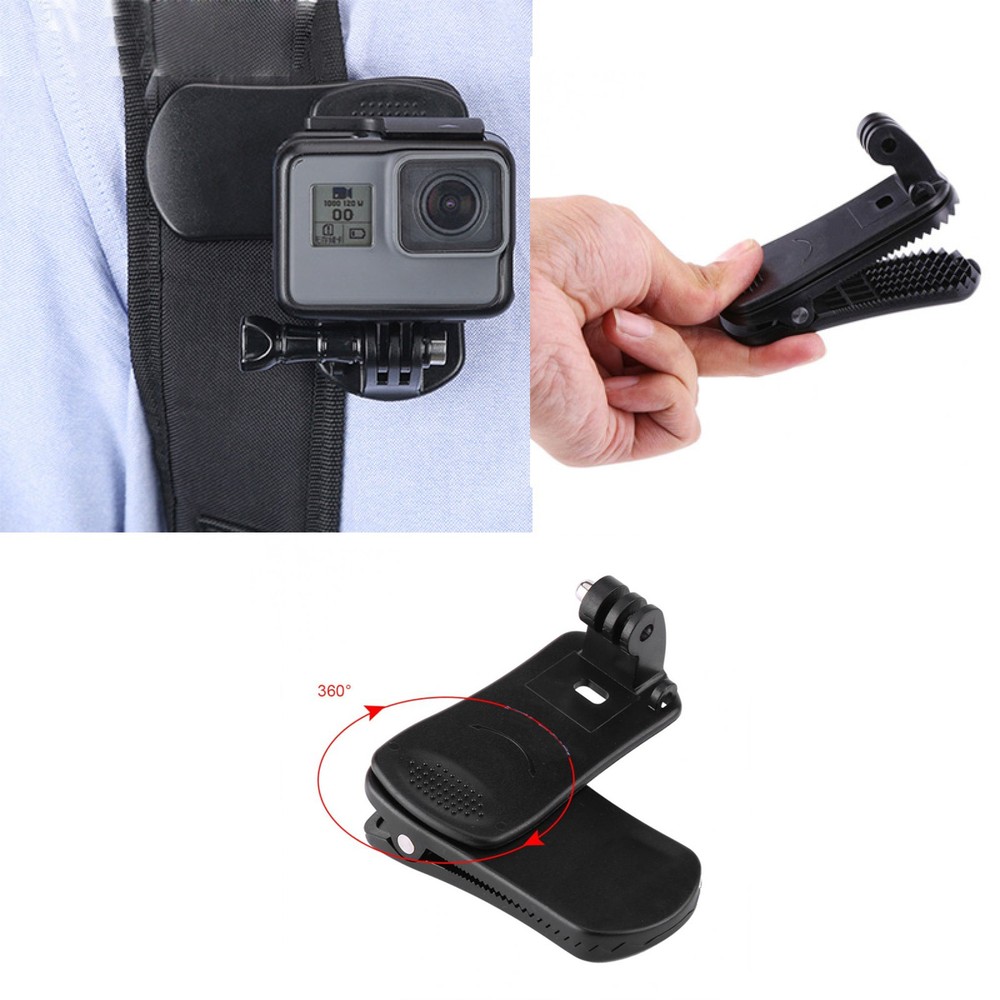 Fantastic Mini Camera Backpack Mount Clip For Gopro Hero6 5 4 3+Black Session E