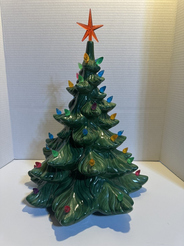 Christmas Tree Holiday Ceramic Atlantic Mold 14" Makers Engraved COMPLETE
