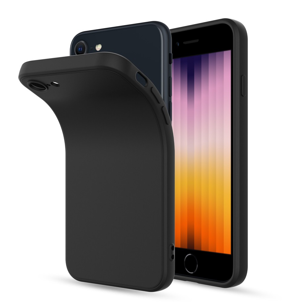 For iPhone SE 2nd,3rd Gen 2022/2020 Case Liquid Silicone Cover, Screen Protector