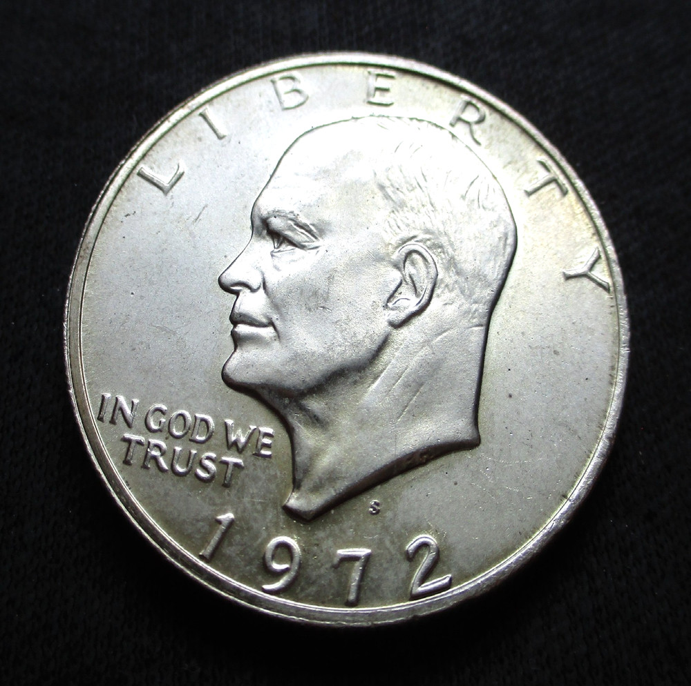 SILVER EISENHOWER UNCIRCULATED 1972-S DOLLAR COIN US MINT SAN FRANCISCO