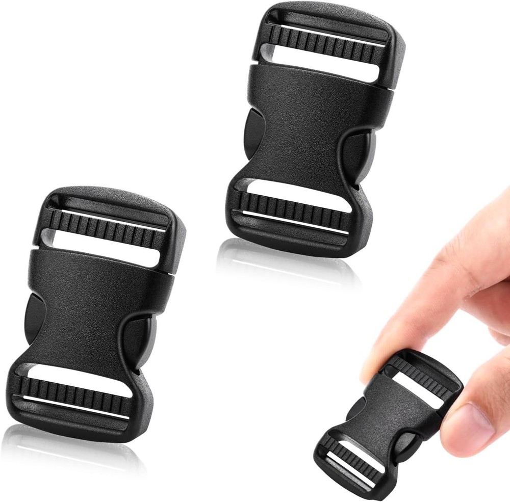 Adjustable 1" Inner Dia. Plastic Buckles - Quick Release for Camping & Collars