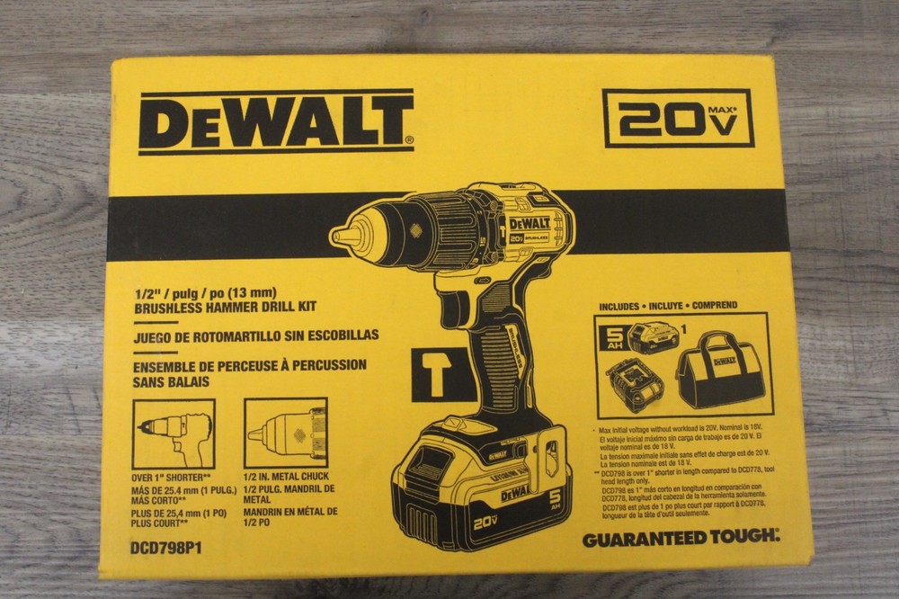 DEWALT Hammer Drill Kit DCD798P1 Brushless