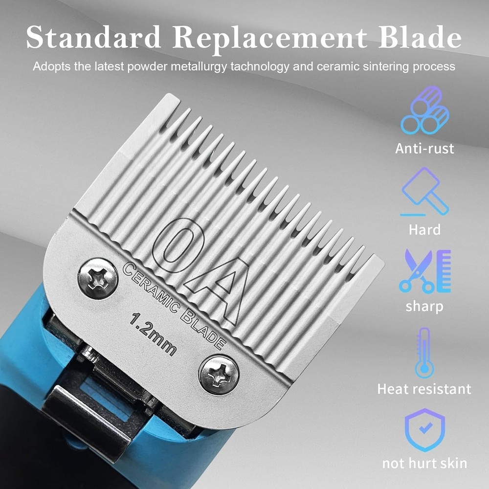 2 Packs 0A Detachable Replacement Ceramic Blades,Compatible with Andis/oster ...