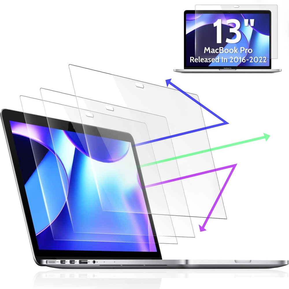 Peslv 3-Pack Anti Blue MacBook Pro 13" 2016-2022, Screen for