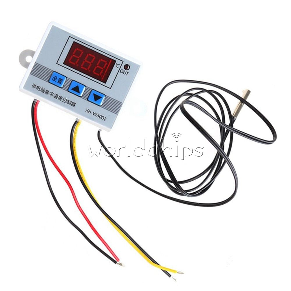 DC 12V Digital LED Temperature Control Microcomputer Thermostat Sensor Probe