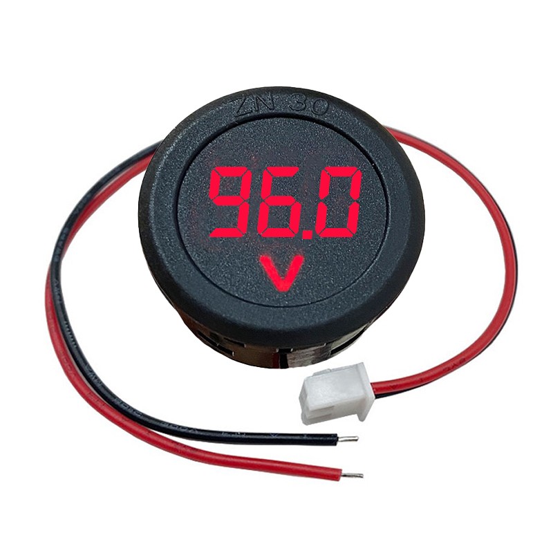 LED Digital Display Circular Two-wire Voltmeter DC 5-100V DC Digital Voltmeter~