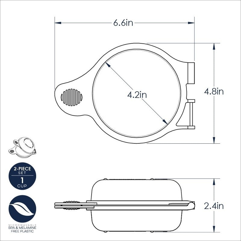 Egg Sandwich Maker Microwave Non-Stick Egg Cooker Scrambled Egg Breakfast Tool