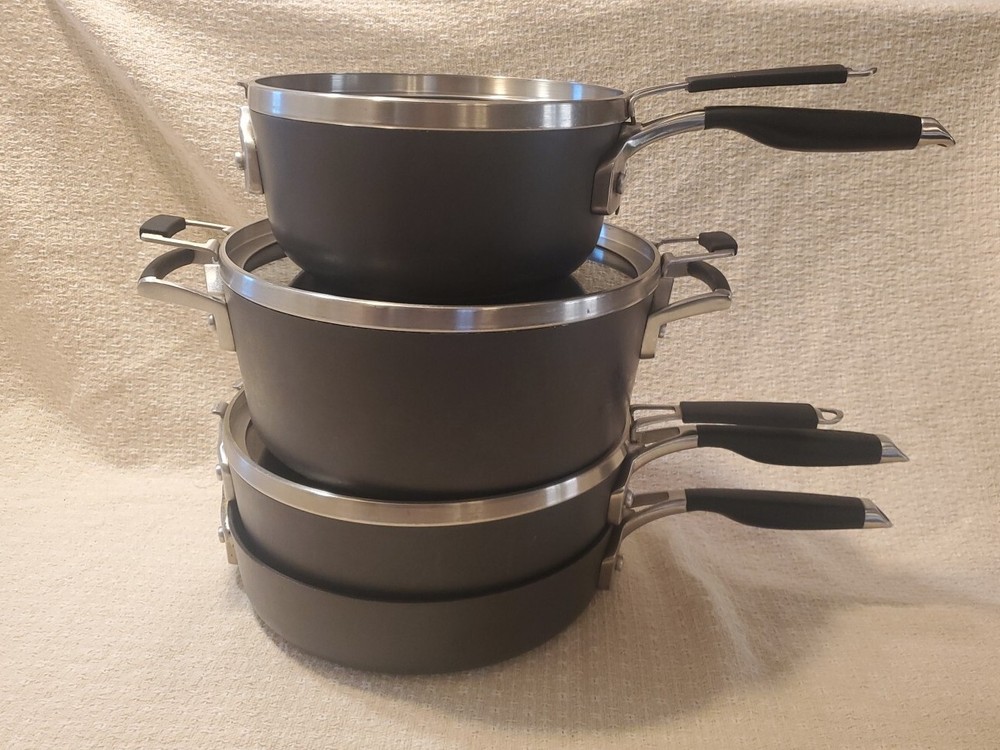 Calphalon Select Space-Saving Hard-Anodized Nonstick 7-Piece Cookware Set
