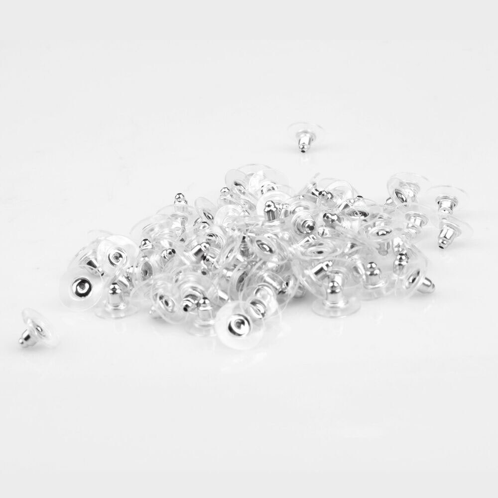 300X Earring Backs Post Backings stopper Silver Golden Stud secure Hook Earring