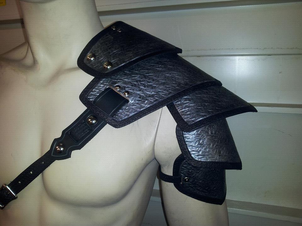 LEATHER ARMOR SENTINEL SHOULDER LARP COSPLAY