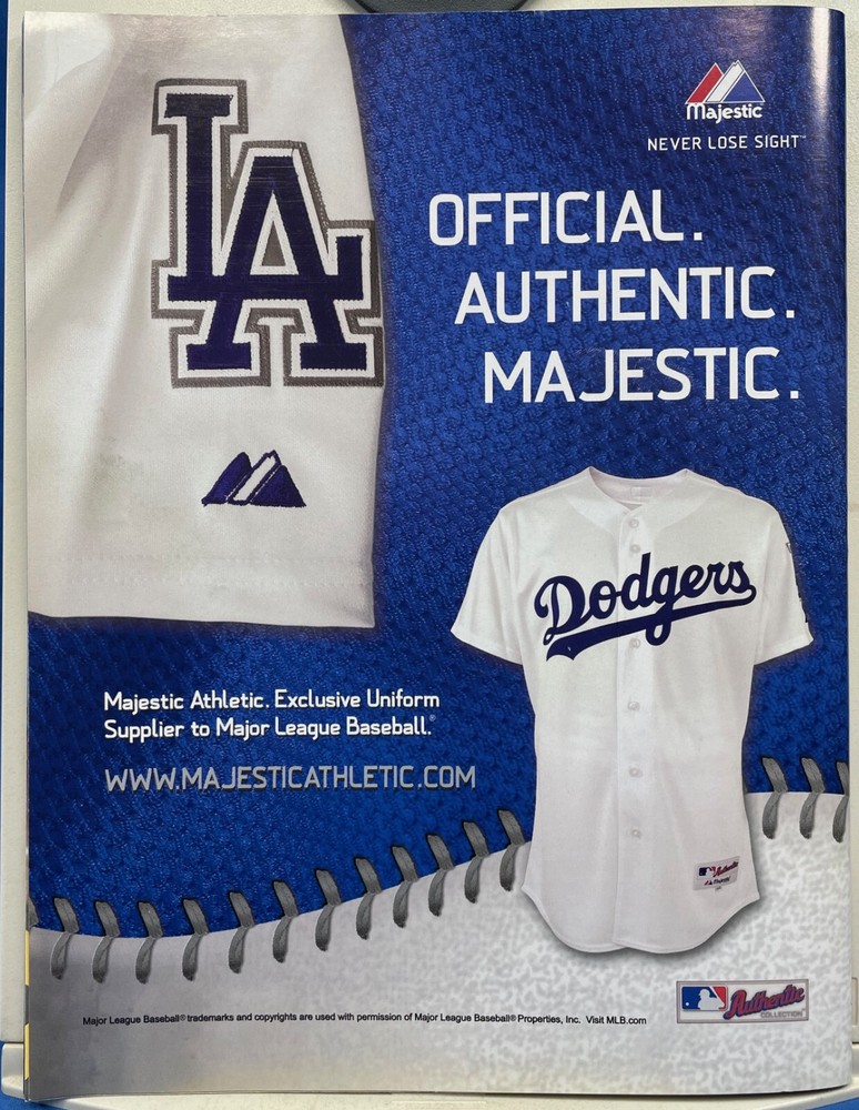 2006 LA Dodgers Playoff Game Program UNSCORED Greg Maddux, Derek Lowe, Jeff Kent