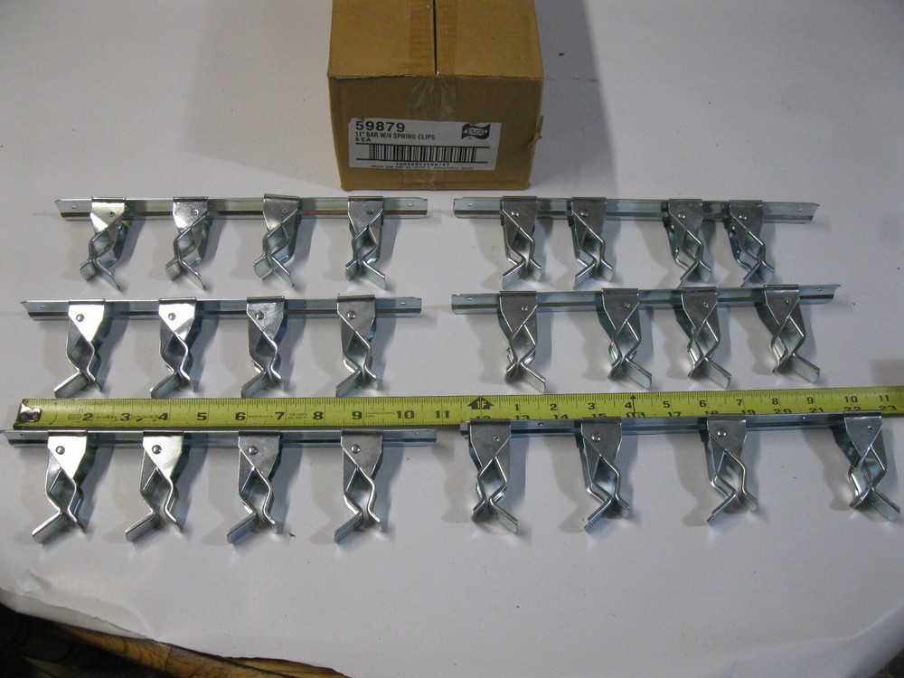 6-Pack Wall-Mount Spring Clamps for Tools, Rakes and Brooms