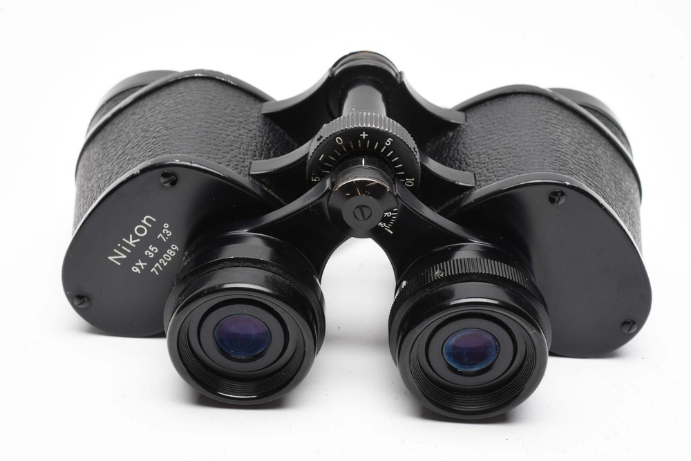 Nikon 9×35 7.3° Binoculars in case, sharp! w/case+strap