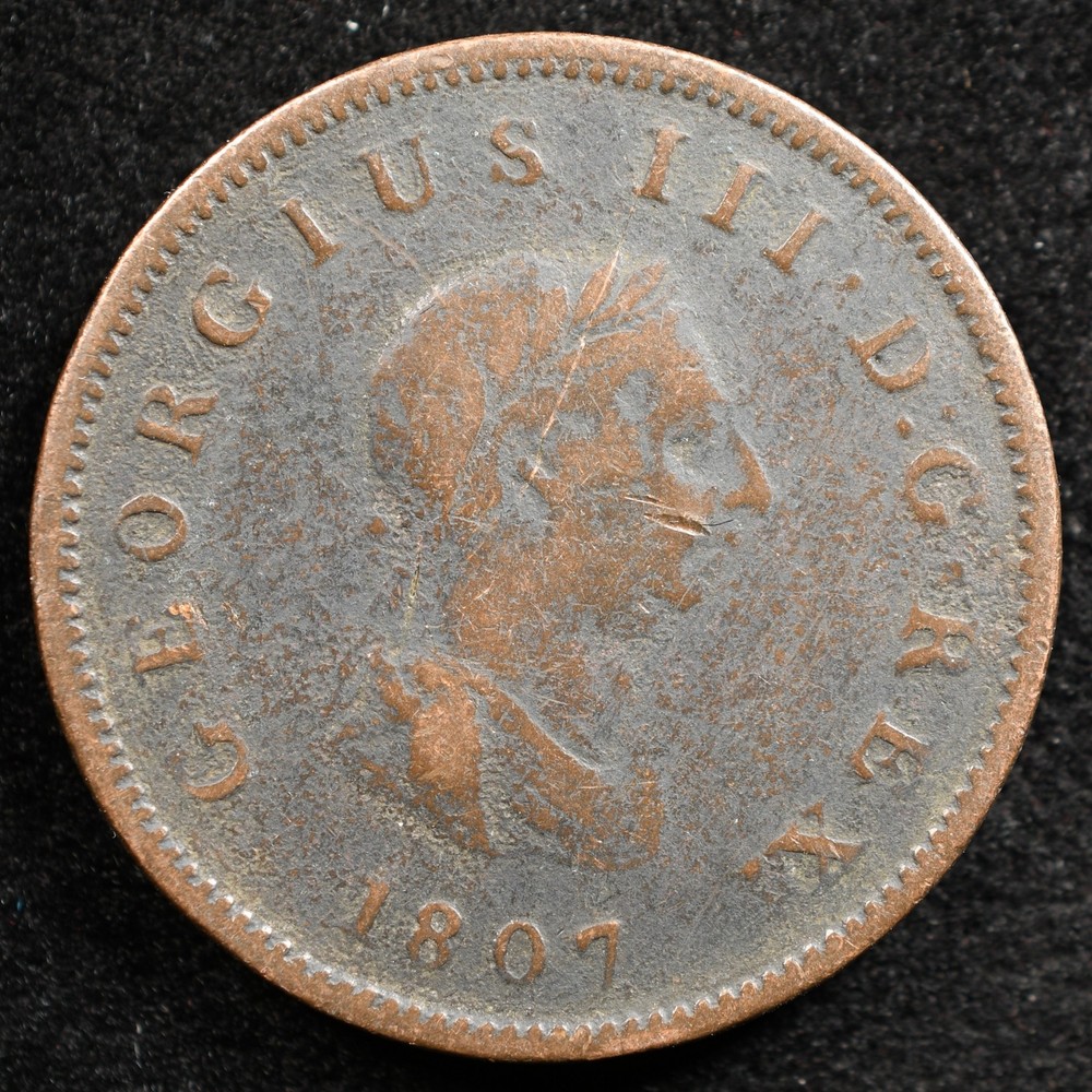 Great Britain 1/2 Penny 1807, Coin, Inv#E495