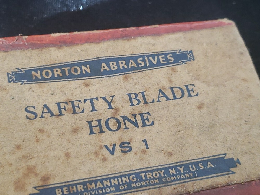 Original Norton Safety Blade Hone In Original Box VS 1