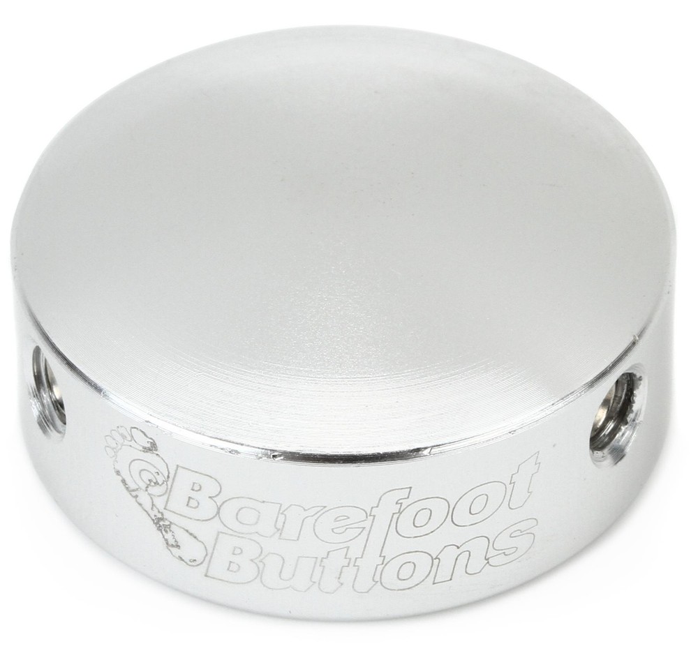 Barefoot Buttons V1 Big Bore Footswitch Cap - Silver (3-pack) Bundle