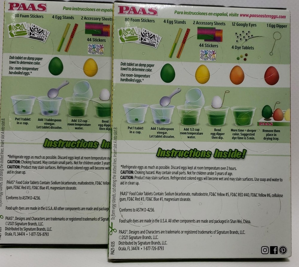 Lot of 2 PAAS Cute As A Bug Easter Egg Decorating Kit