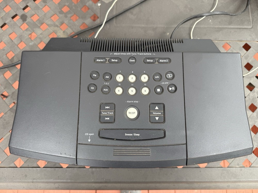 Boston MicroSystem CD AM FM Clock Alarm Working CD Player Tested No Remote