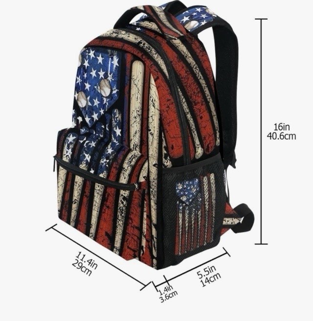 Backpack Flag/Baseball