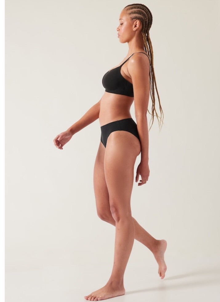NWT Athleta Ritual Adjustable Strap Bra Small A-C Cup Black Soft Comfort