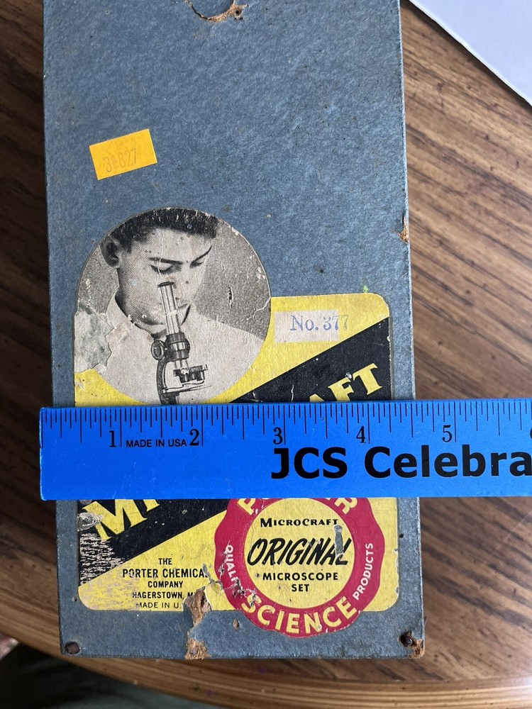 Vintage Porter Science Microcraft Senior Microscope #377 Original Box Untested