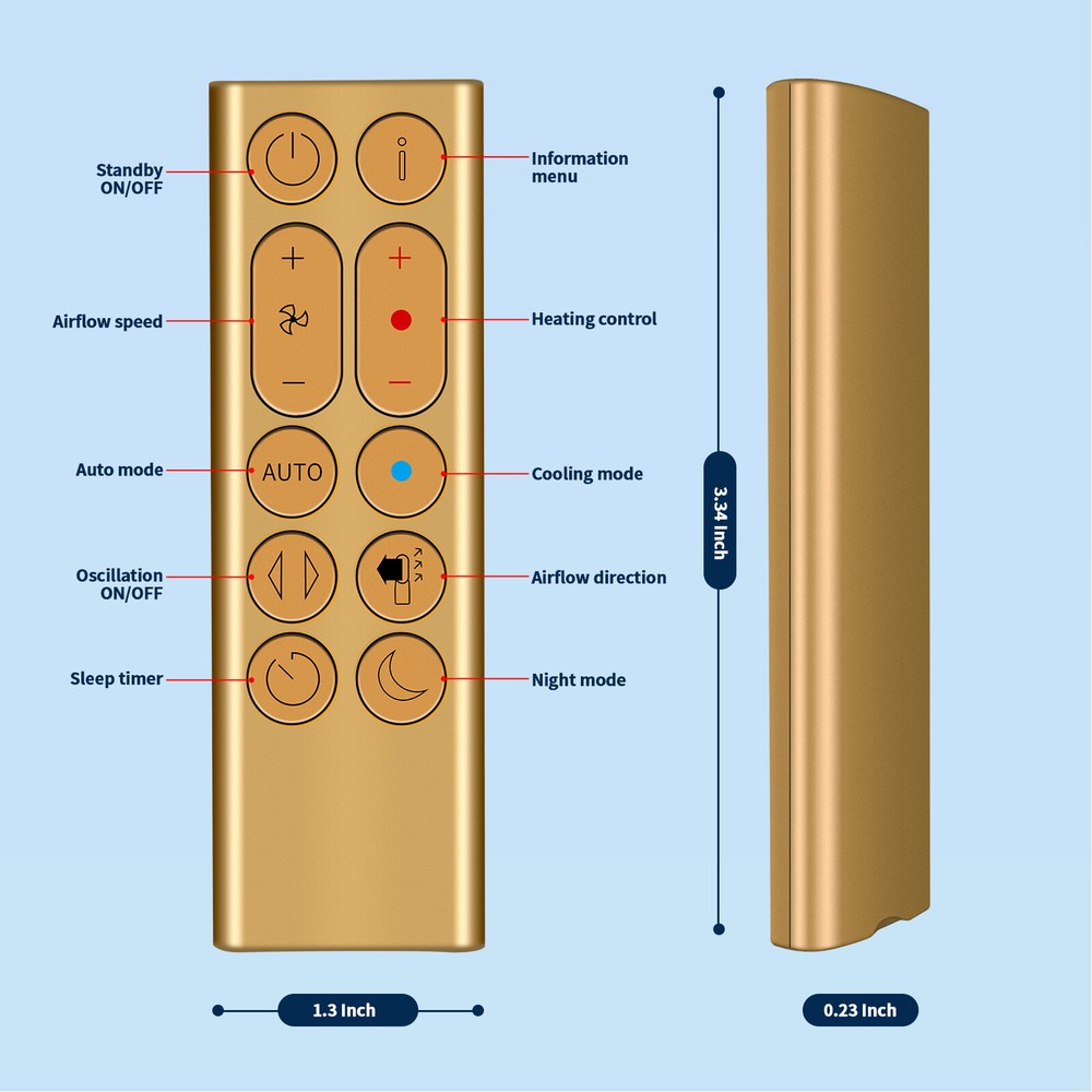For Dyson Purifier Hot+Cool HP2 De-NOx Remote Control