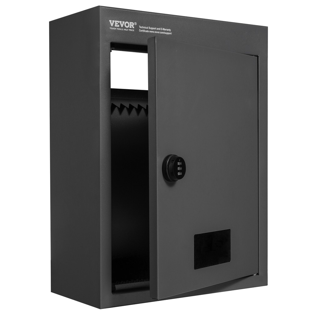 VEVOR Through The Wall Drop Box 12.5x6.3x16.9" Mailbox with Code Lock Black