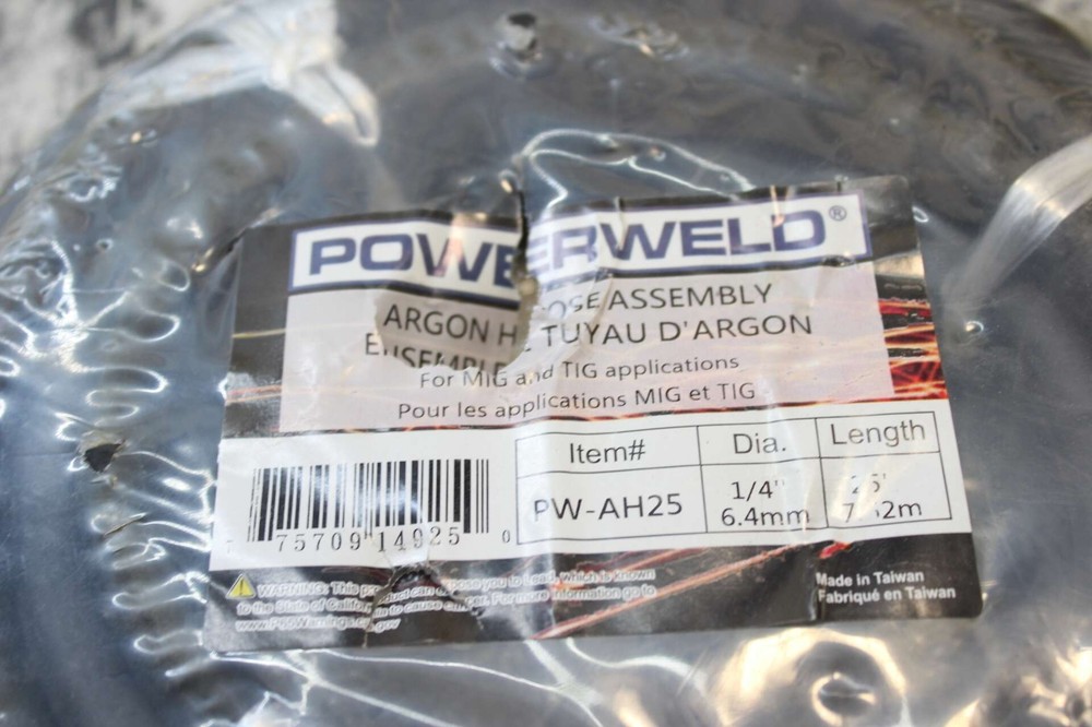 POWERWELD Argon Hose Assembly 25'