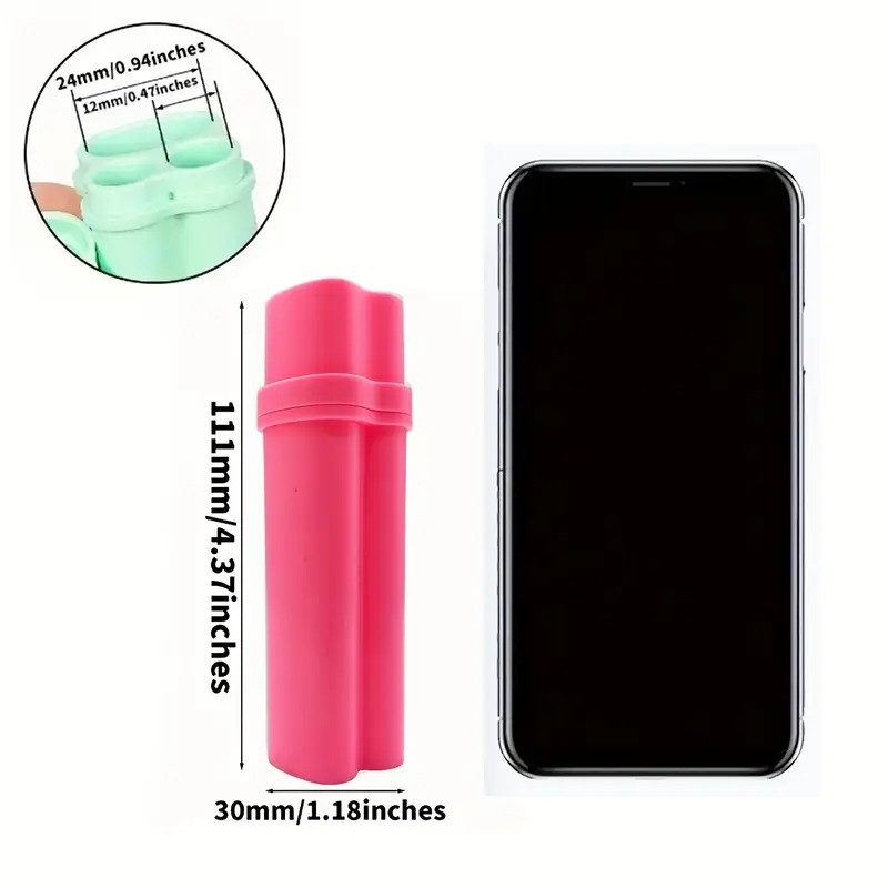 Pre-roll storage container - black - hold 2 pre-roll cigarettes and 1 lighter