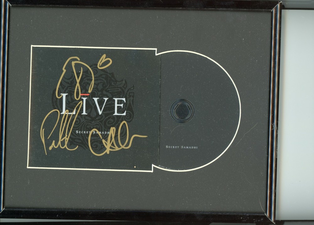 ED KOWALCZYK +CHAD TAYLOR PATRICK LIVE SECRET SAMADHI CD JACKET FRAMED SIGNED