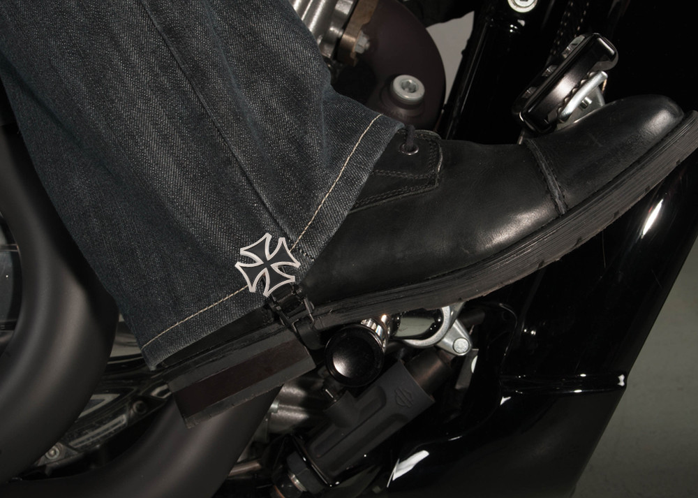 4" Maltese Cross Biker Boot Stirrups
