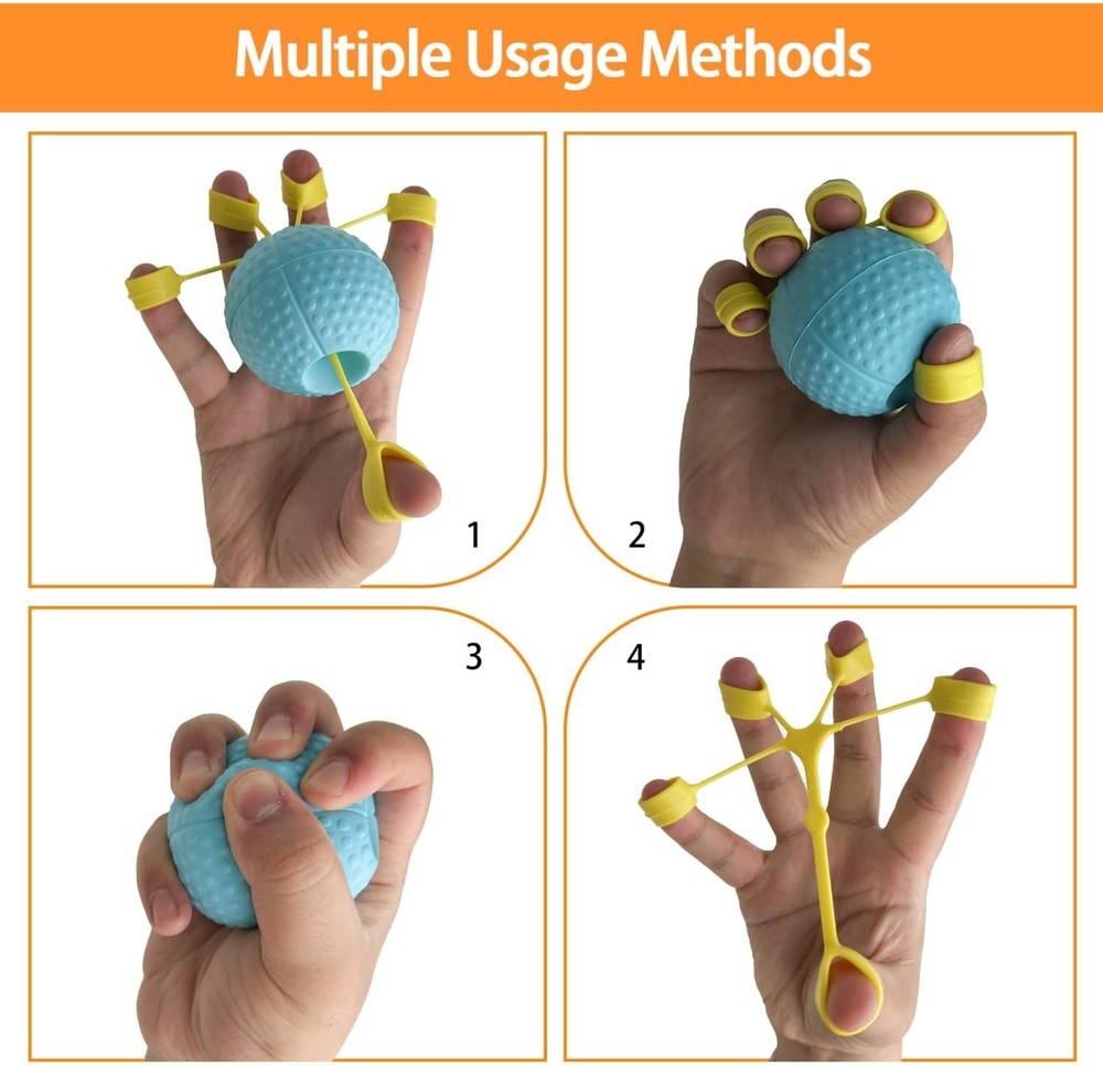 Hand Exercise Ball Squeeze Balls for Hand Therapy Finger Extension Exerciser Fin