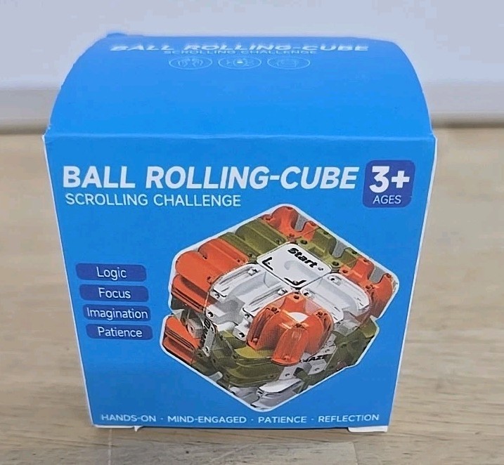 3D Maze Ball Rolling-Cube Scrolling Challenge Brain Teaser Puzzle.