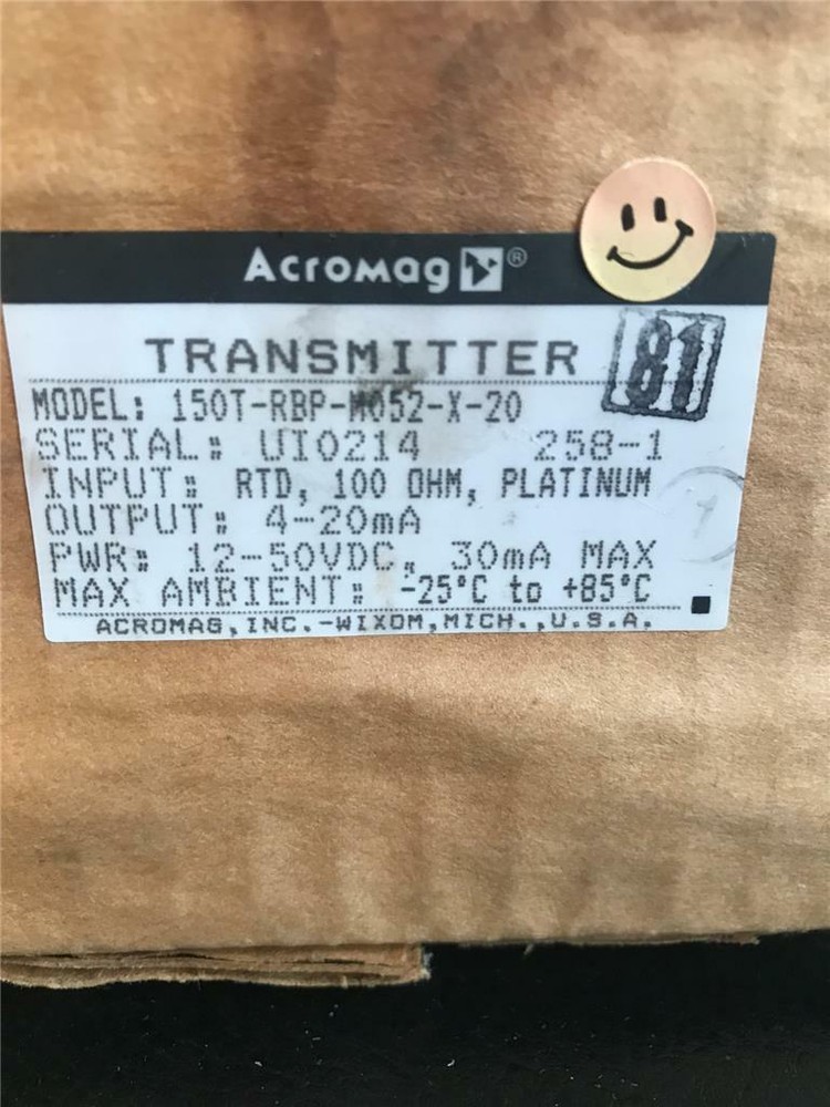 Acromag 150T-RBP-M052-X-20 100-Ohm Temperature Sensor Transmitter