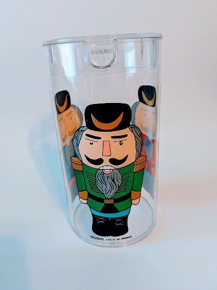 Vintage Christmas Nutcracker Clear Plastic Beverage Pitcher by Dezine 1992