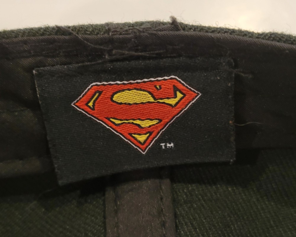 Superman Off Centered White Logo Cap Hat DC Comics S/M