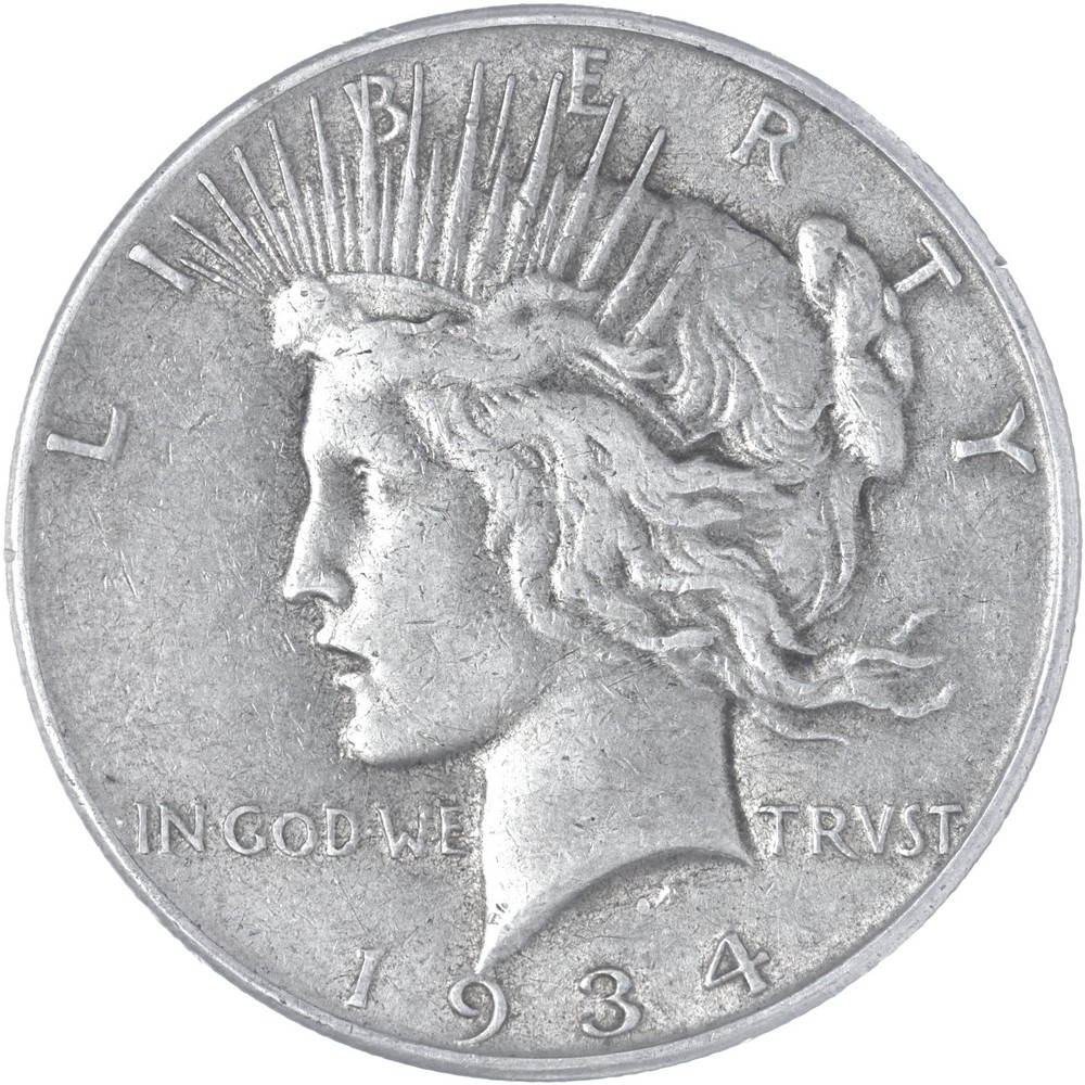 1934 S Peace Dollar Fine See Pics K048