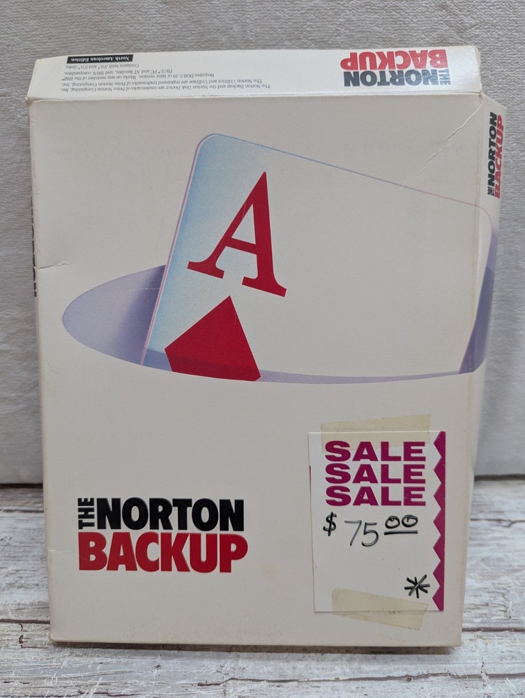 The Norton Backup 5.25" Floppy Discs IBM 1989 PC Computer Program Software